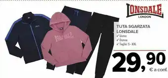 Lonsdale Tuta Sgarzata