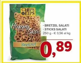 Todis Chips & Lips Bretzel Salati 250 G offerta