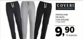 Coveri Contemporary Pantalone Felpato Con Polsini