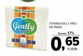 Todis Gently Tovaglioli 2 Veli offerta