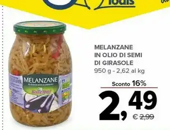 Todis Bontà dell'orto Melanzane In Olio Di Semi Di Girasole offerta
