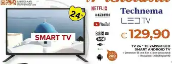 Todis Technema LED TV 24" TE-2419SM SMART ANDROID offerta