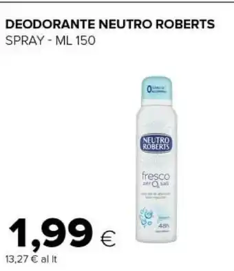 Tigre Neutro Roberts Deodorante offerta