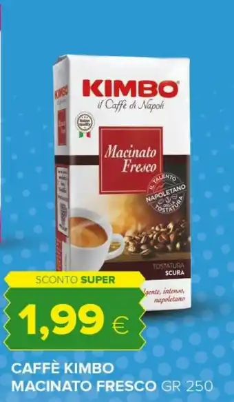 Tigre Kimbo Caffè Macinato Fresco 250 G(ml) offerta