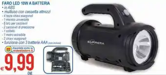 MD Discount Faro LED 10W a Batteria offerta