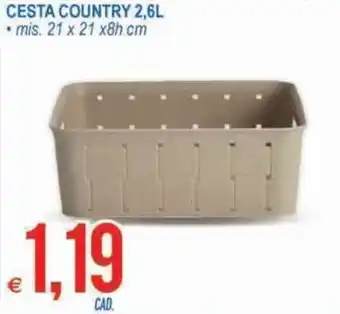 MD Discount Cesta Country 2,6l 21x21x8h cm offerta