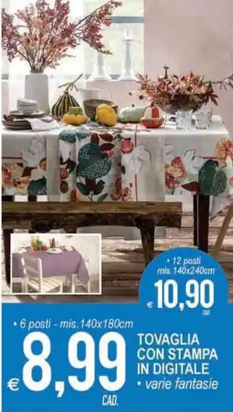 MD Discount Tovaglia con Stampa in Digitale 140x180cm offerta