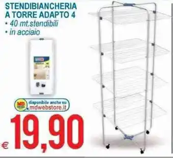 MD Discount Stendibiancheria a Torre Adapto 4 40mt. offerta