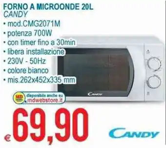 MD Discount Candy Forno a Microonde 20l offerta