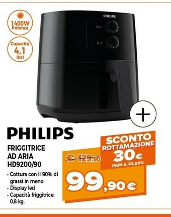 Expert Philips Essential Airfryer HD9200/90 Da 4,1 L E 0,8 Kg Con Tecnologia Rapid Air offerta