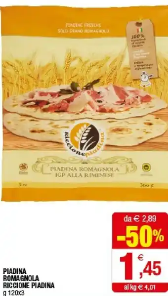 Iperal Riccione piadina Piadina Romagnola offerta
