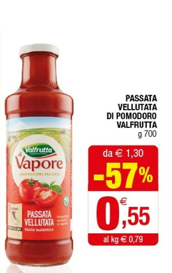 Iperal Valfrutta Passata Vellutata Di Pomodoro offerta