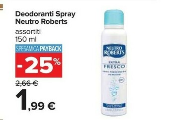 Carrefour Neutro Roberts Deodoranti Spray offerta