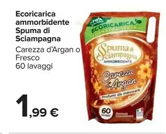 Carrefour Spuma di Sciampagna Ecoricarica Ammorbidente offerta