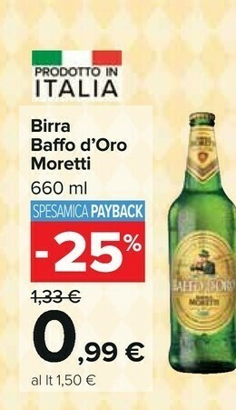 Carrefour Moretti Birra offerta