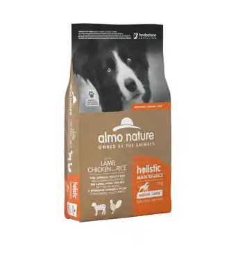 Eurobrico Crocchette per cani adulti 'holistic maintenance' almo nature con agnello, pollo e riso formato 12 kg offerta