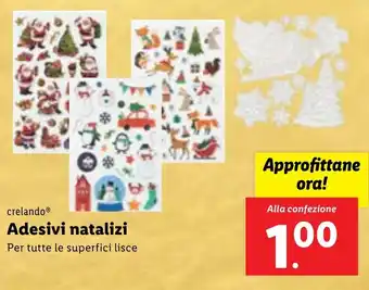 Lidl crelando Adesivi natalizi offerta