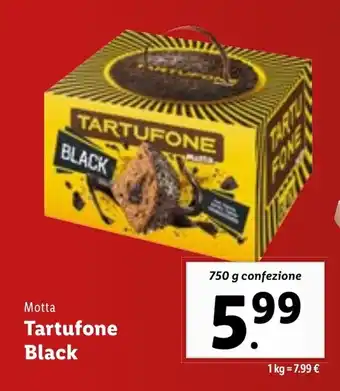 Lidl Motta Tartufone Black 750 g confezione offerta