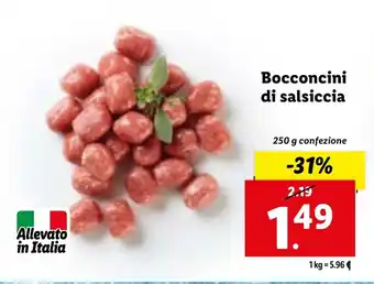 Lidl Bocconcini di salsiccia 250 g confezione offerta