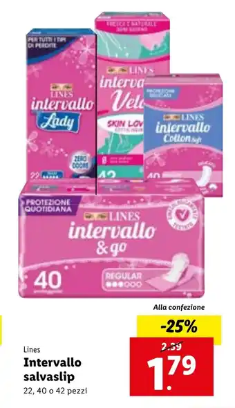 Lidl Lines Intervallo salvaslip offerta