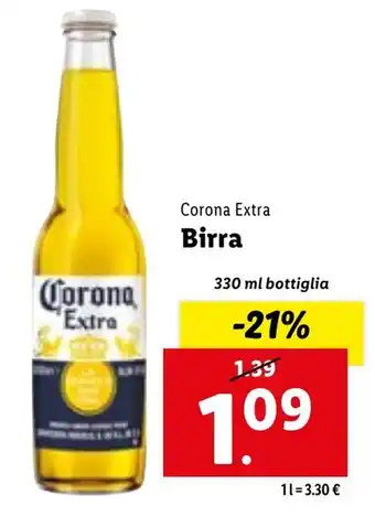 Lidl Corona Extra Birra 330 ml bottiglia offerta