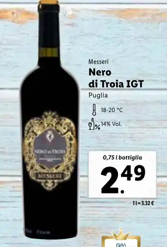Messeri Nero di Troia IGT 0,75 l bottiglia