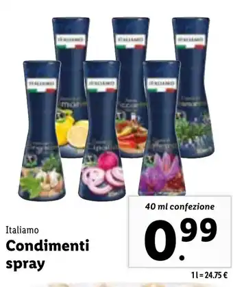 Italiamo Condimenti spray 40 ml confezione