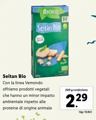 Lidl Seitan Bio 200 g confezione offerta