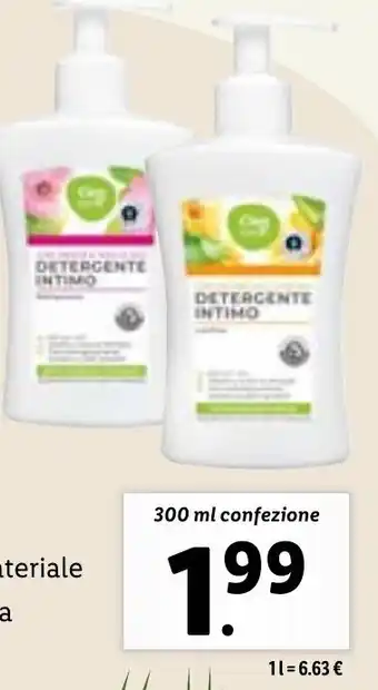Lidl DETERGENTE INTIMO 300 ml confezione offerta