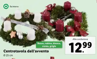 Lidl Centrotavola dell'avvento Ø 25 cm offerta