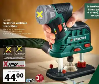 Lidl PARKSIDE Fresatrice verticale ricaricabile offerta