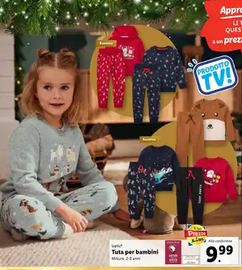 Lidl lupilu Tuta per bambini 2-8 anni offerta
