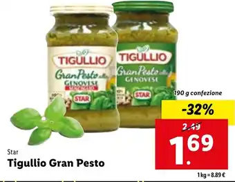 Lidl Star Tigullio Gran Pesto 190 g confezione offerta