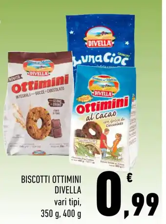 Conad BISCOTTI OTTIMINI DIVELLA vari tipi, 350 g, 400 g offerta