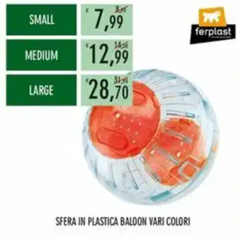 SFERA IN PLASTICA BALOON VARI COLORI SMALL