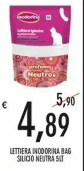 Moby Dick LETTIERA INODORINA BAG SILICIO NEUTRA 5LT offerta