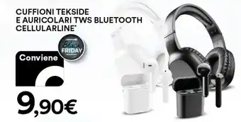 CUFFIONI TEKSIDE E AURICOLARI TWS BLUETOOTH CELLULARLINE