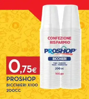 Proshop PROSHOP BICCHIERI X100 200CC offerta