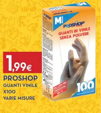 Proshop PROSHOP GUANTI VINILE X100 VARIE MISURE offerta