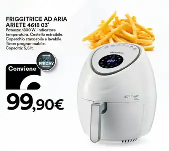 Ipercoop FRIGGITRICE AD ARIA ARIETE 4618 03 offerta