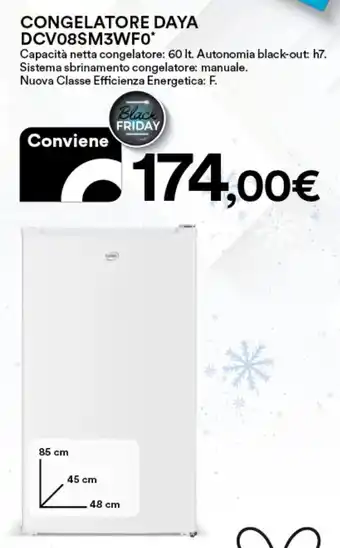 Ipercoop CONGELATORE DAYA DCV08SM3WF0 offerta