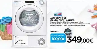 Ipercoop ASCIUGATRICE CANDY CSOEH8A2DES offerta