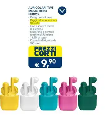 Esselunga AURICOLARI TWS MUSIC HERO NUBOX offerta