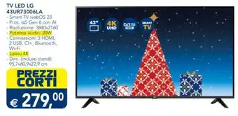 Esselunga TV LED LG 43UR73006LA offerta
