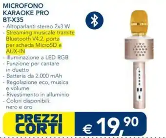 Esselunga MICROFONO KARAOKE PRO BT-X35 offerta