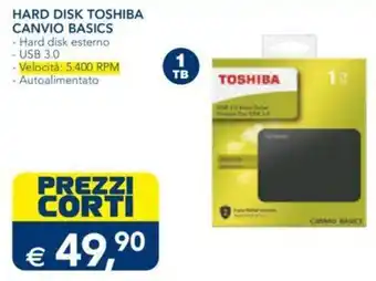 Esselunga HARD DISK TOSHIBA CANVIO BASICS offerta