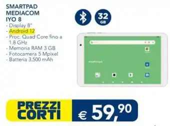 Esselunga SMARTPAD MEDIACOM IYO 8 offerta