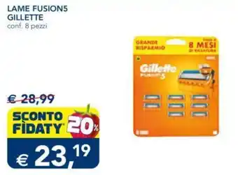 Esselunga LAME FUSION5 GILLETTE conf. 8 pezzi offerta