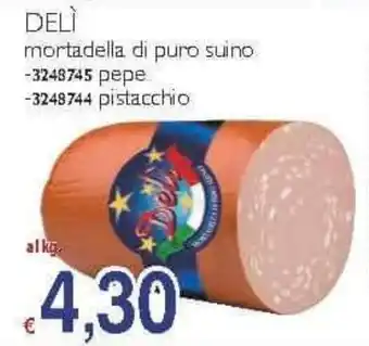 Stop&Shop DELÌ mortadella di puro suino offerta