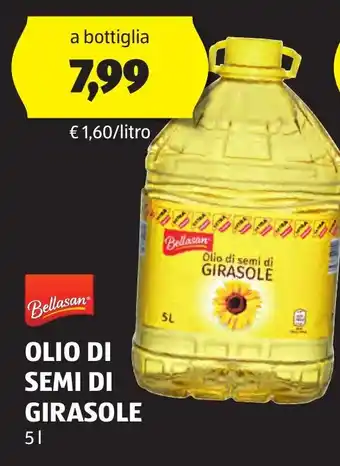ALDI Bellasan OLIO DI SEMI DI GIRASOLE 5 l offerta